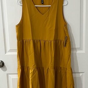 Mustard Yellow Sleeveless Dress